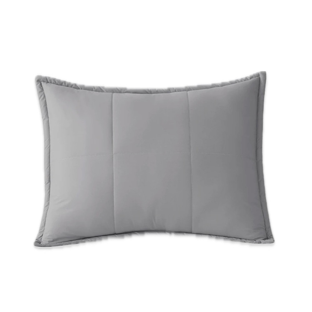 NWT | The Company Store | Set (2) Standard Quilted Shams | LaCrosse | Silver